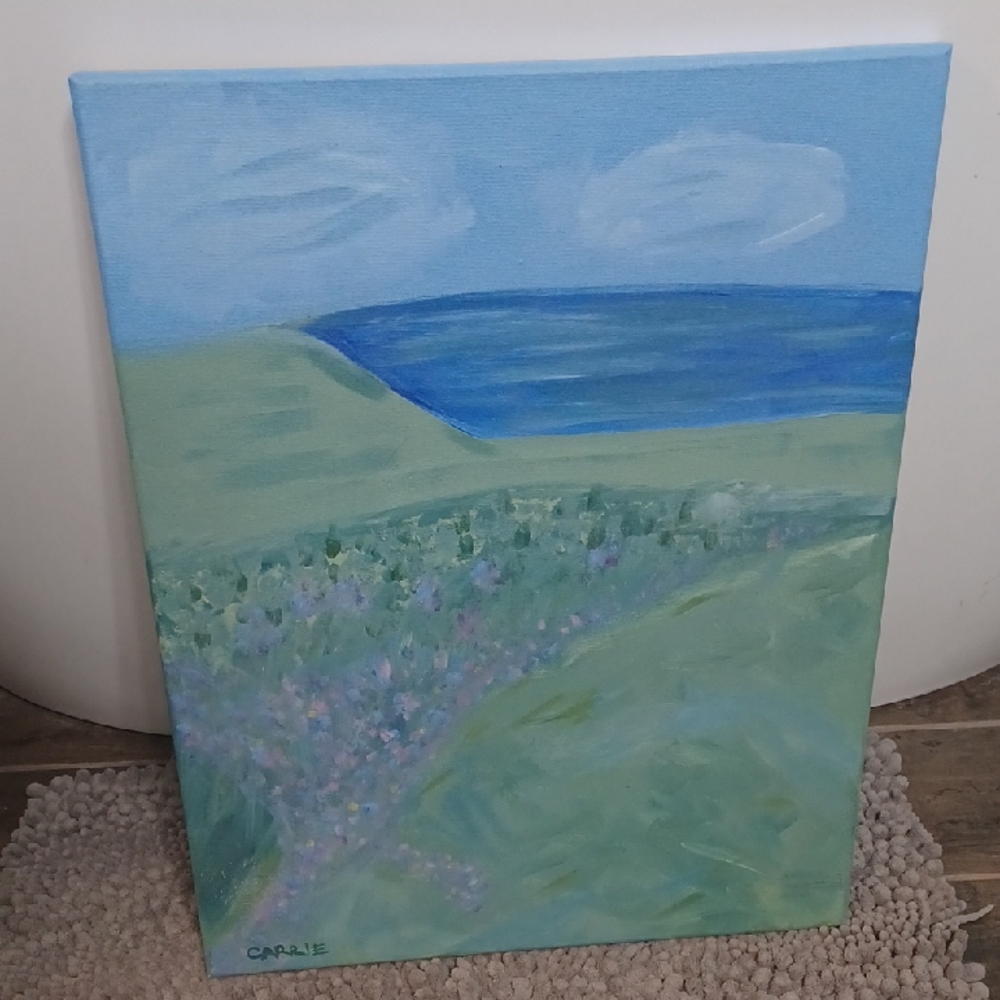 Blue and Green Landscape Canvas Art Made By Me